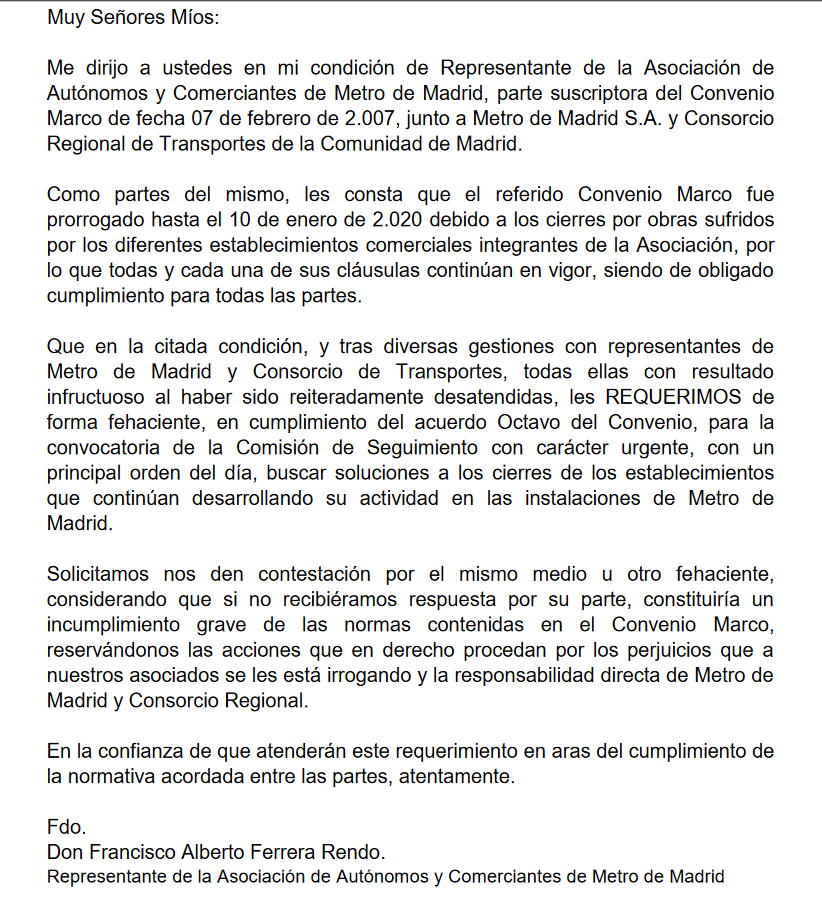 Screenshot 2019 05 09 MARTINEZ CASTILLO BUROFAX REQUERIMIENTO METRO DE MADRID 1 pdf