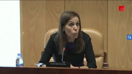 Silvia Roldán en la Asamblea de Madrid